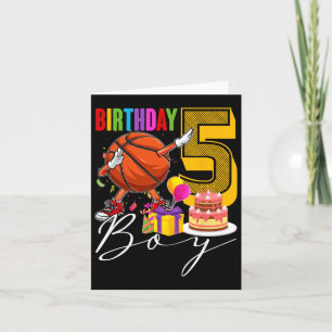 Geburtstagskind 5 Jahre alt Dabbing Bysketbyll Byl Karte