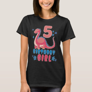 Geburtstagskind 5 Jahre alte Dinosaurier Matching T-Shirt