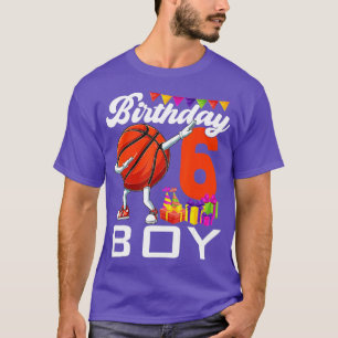 Geburtstagskind 6 Jahre alt Basketball Ball 6 T-Shirt