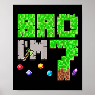 Geburtstagskind 7. Geburtstag Im 7-jährigen Gamer  Poster