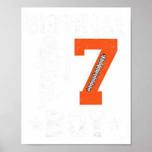 Geburtstagskind 7 Jahre alter Fußball Lover 7. Geb Poster