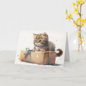 Geburtstagskind auf einer Schachtel Karte (Gelbe Blume)