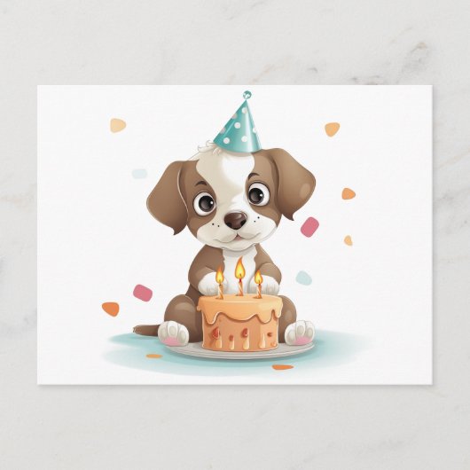 Geburtstagskind Einladungspostkarte (Vorderseite)