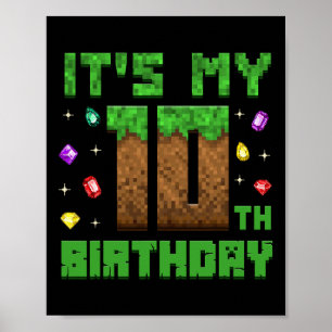 Geburtstagskind Es ist mein 10. Geburtstag Gamer P Poster
