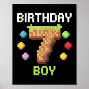 Geburtstagskind Es ist mein 7. Geburtstagsgamer Pi Poster