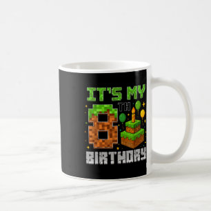 Geburtstagskind Es ist mein 8. Geburtstag Gamer Pi Kaffeetasse