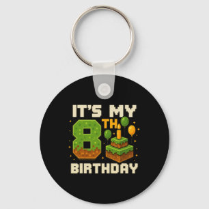 Geburtstagskind Es ist mein 8. Geburtstag Gamer Pi Schlüsselanhänger