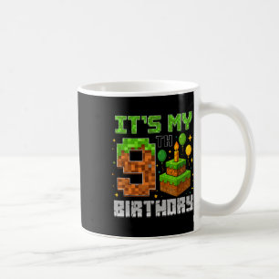 Geburtstagskind Es ist mein 9. Geburtstag Gamer Pi Kaffeetasse
