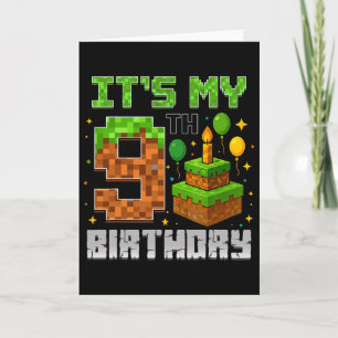 Geburtstagskind Es ist mein 9. Geburtstag Gamer Pi Karte