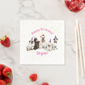 Geburtstagskind feiern | Rosa Serviette (Beispiel)