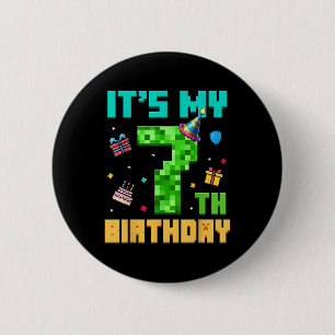 Geburtstagskind hat mein 7. Geburtstagsvideo-Game  Button