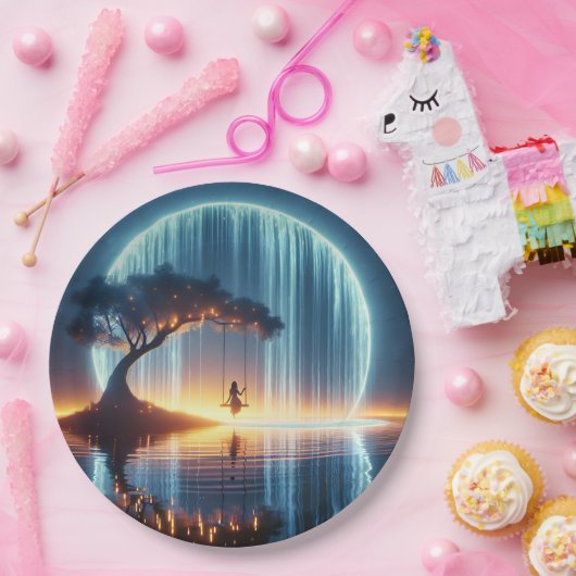 Geburtstagskind im Mondwasser Pappteller (Party)