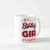 Geburtstagskind ist Party Time Kaffeetasse (VorderseiteRechts)