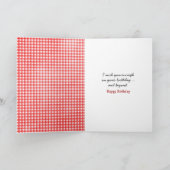 Geburtstagskind mit Eiern im Einkaufswagen Karte (Innenseite)