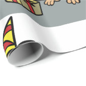 Geburtstagskind mit Geschenk Geschenkpapier (Rolleneckpunkt)