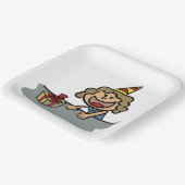 Geburtstagskind mit Geschenk Pappteller (Gewinkelt)