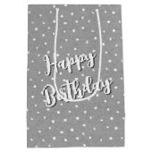 Geburtstagskind mit Hasen Mittlere Geschenktüte (Rückseite)