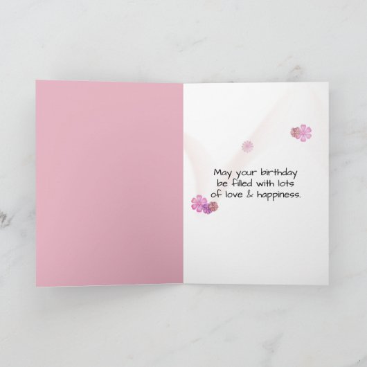 Geburtstagskind mit Herzzeichen Karte (Innenseite)