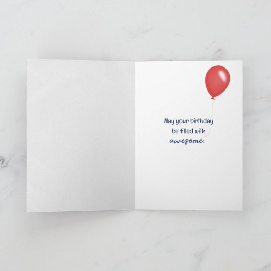 Geburtstagskind mit Huhn Karte (Innenseite)