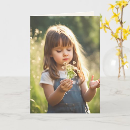 Geburtstagskind mit Lüstern Karte (Gelbe Blume)