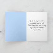 Geburtstagskind mit Sonnenblume Karte (Innenseite)