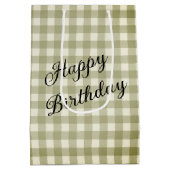 Geburtstagskind mit Sonnenblume Mittlere Geschenktüte (Rückseite)