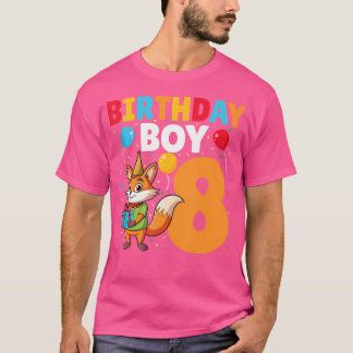 Geburtstagskind Niedlich Fox 8 Jahre alt 8. Geburt T-Shirt