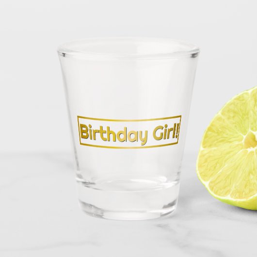 Geburtstagskind! Schnapsglas (Vorderseite)