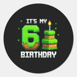 Geburtstagskind-Shirt Es ist mein 6. Geburtstag Runder Aufkleber
