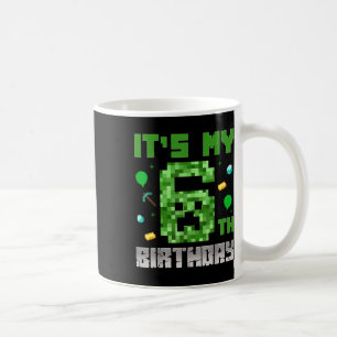 Geburtstagskind Shirt sein 6. Geburtstag Videospie Kaffeetasse