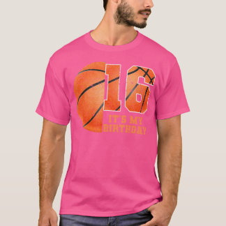 Geburtstagskind T-Shirt 16 Basketball sein 16. Geb