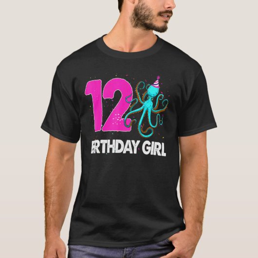 Geburtstagskinder 12 Octopus-Liebe T-Shirt (Vorderseite)