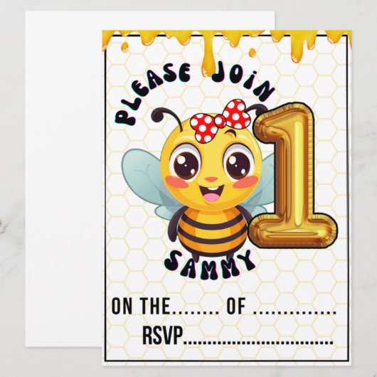 Geburtstagskinder Einladung (Vorne/Hinten)