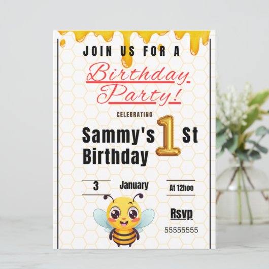 Geburtstagskinder Einladung (Stehend Vorderseite)