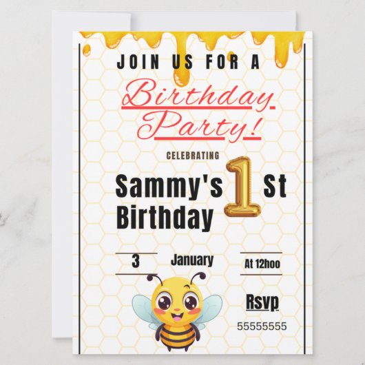 Geburtstagskinder Einladung (Vorderseite)