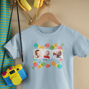 Geburtstagskinder-Fotos und Polka Dots Custom Age Kleinkind T-shirt