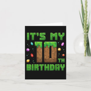 Geburtstagskinder ihre 10. Geburtstagsgamer-Pixel- Karte