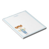 Geburtstagskinder in Overalls, Redhead Notepad Notizblock (angewinkelt)