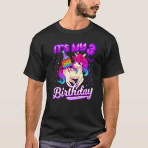 Geburtstagskinder-Pop Es Einhorn für 3. Geburtstag T-Shirt