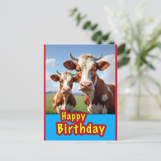 Geburtstagskinder Postkarte (Stehend Vorderseite)