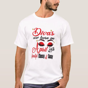 Geburtstagskinder sind am 26. April Geboren T-Shirt