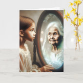 Geburtstagskinder und Alte Lady Karte (Gelbe Blume)