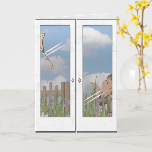 Geburtstagskite Karte (Gelbe Blume)