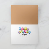 Geburtstagskleidgesicht im Papierloch Karte (Innenseite)