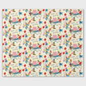 Geburtstagskleidpapier der 1950er Jahre - glücklic Geschenkpapier (Flach)