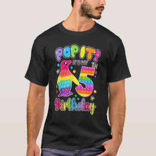 Geburtstagskleidung Pinguin Pop 5 Jahre alt T-Shirt
