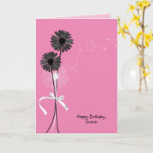 Geburtstagskleuchter Karte (Gelbe Blume)