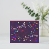 Geburtstagsknöpfe! Postkarte (Stehend Vorderseite)