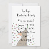 Geburtstagskolade Labrador Cartoon Einladung (Rückseite)