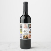 Geburtstagskollage des Fotos Weinetikett (Vorderseite)